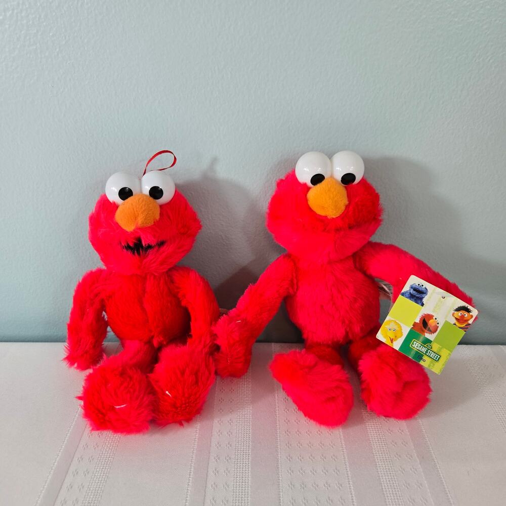 Vintage Twin Brother Elmo's 10" Plush Stuffed Animals from NANCO 2003 & 2004